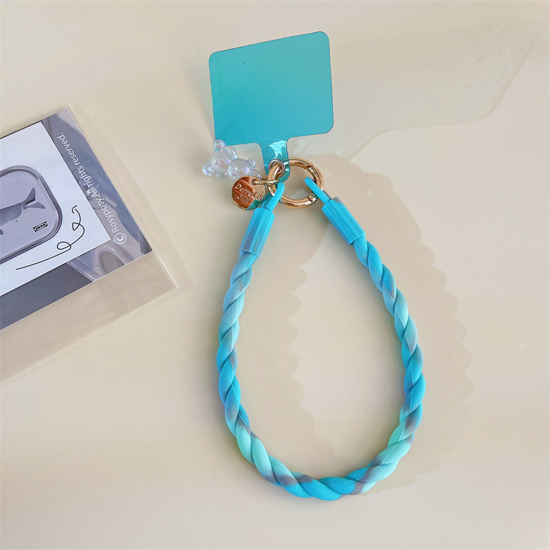Luminous Bear Phone Lanyard – Short Wrist Strap with Clip, Anti-Lost Pendant for - 第 10/27 張圖片