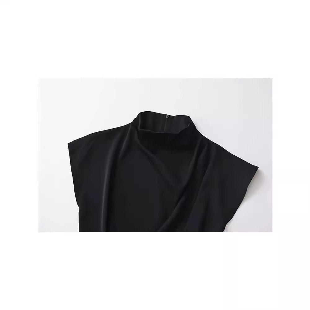 French Fashion Casual Stand Collar Peplum Top