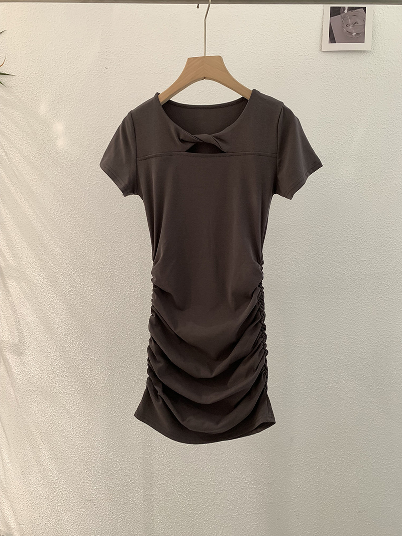 Hollow-out Ruffle Hip Dress Women's Slim-fit Slimming Skirt