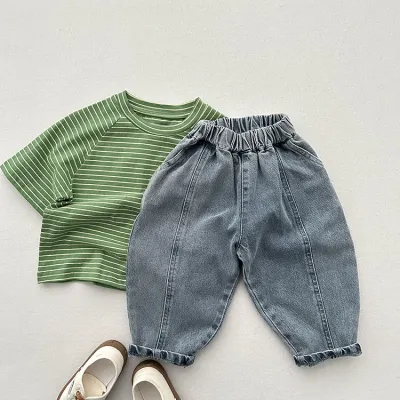 Japanese Style Simple Retro Baggy Pants