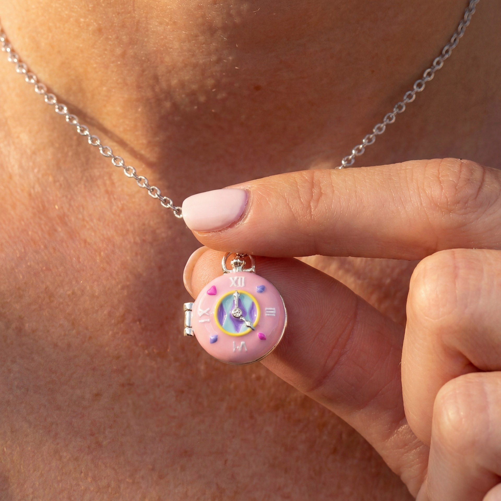 Donut Pocket Watch Necklace For Women 5