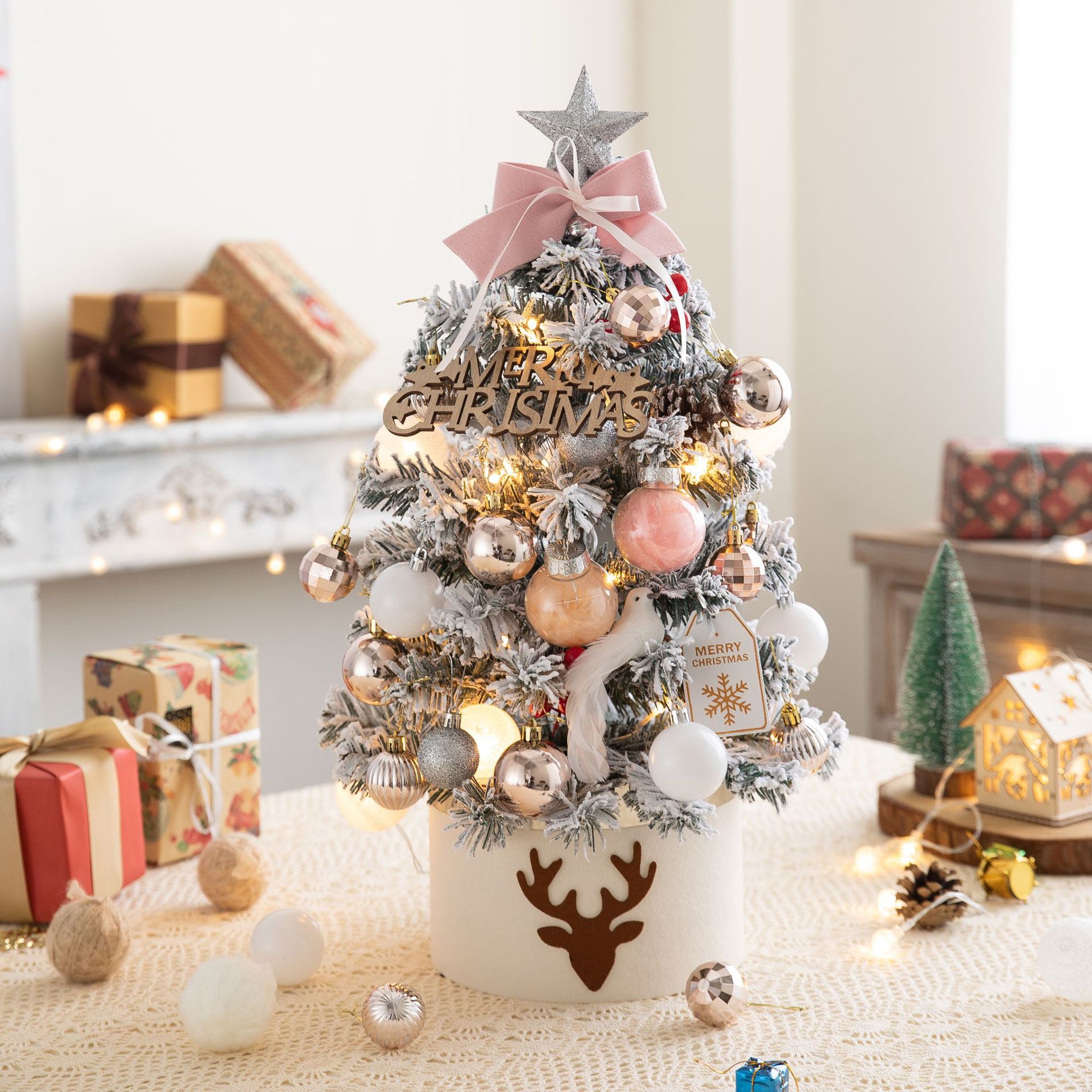 60cm Snow Tree Pink