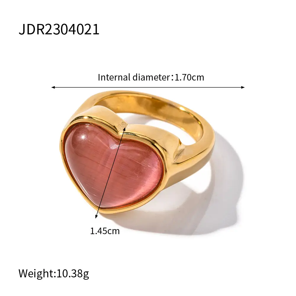 Women's Fashion Opal Stainless Steel Ring