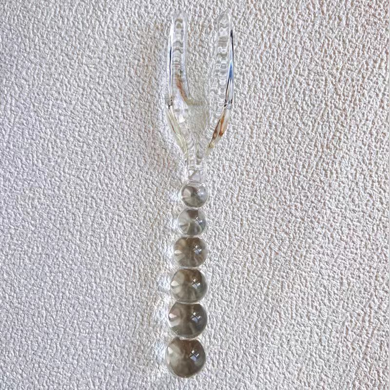 Transparent Glass Bead Fork