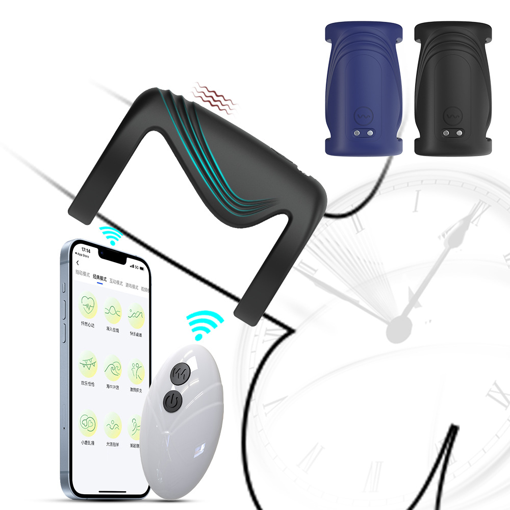 APP Wireless Remote Control Vibration Delay Horseshoe Ring 3