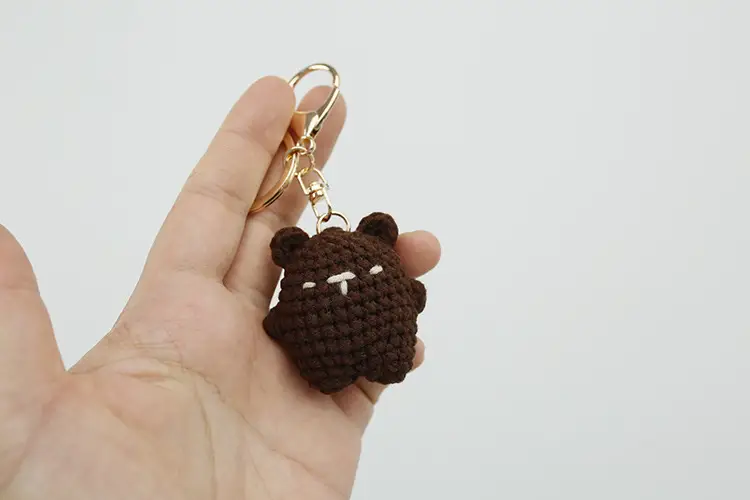 Mini Bear Handmade Woven Pendant Cute Wool Knitted Keychain