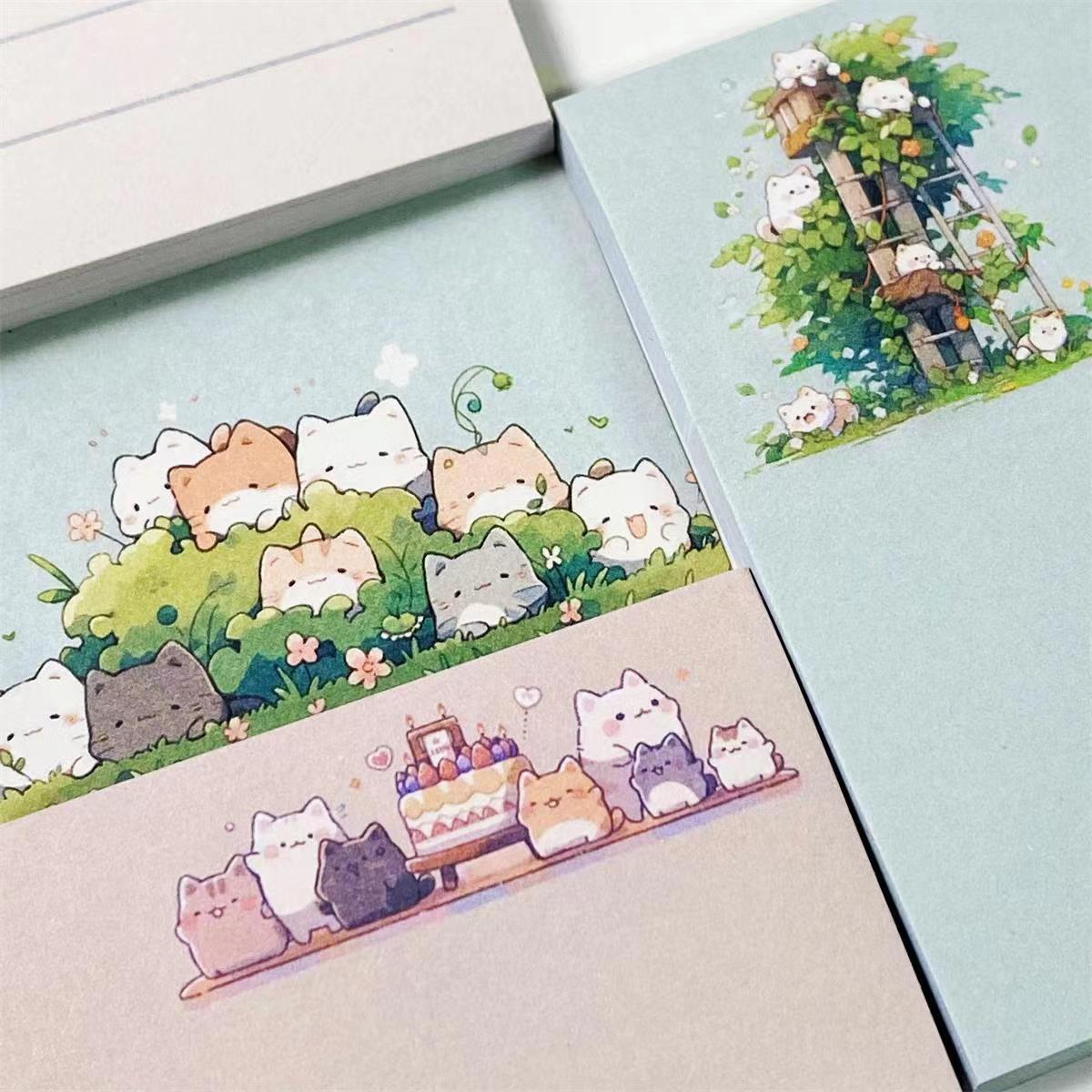 Title 2, Cat Family Cute Sticky Note Alien Cat Sticky Notes