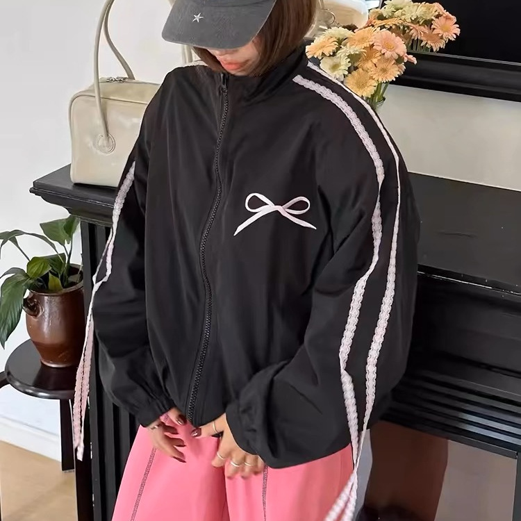 Stitching Lace Design All-matching Long Sleeve Coat