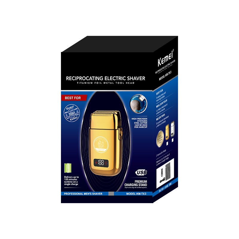 LCD Digital Display Metal Body Power Strong Electric Shaver - Image 2