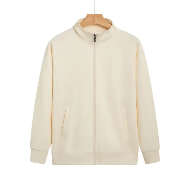 Zipper Chenille Cotton Men's And Women's Coats Beige Apricot - Shop at LoveMi
