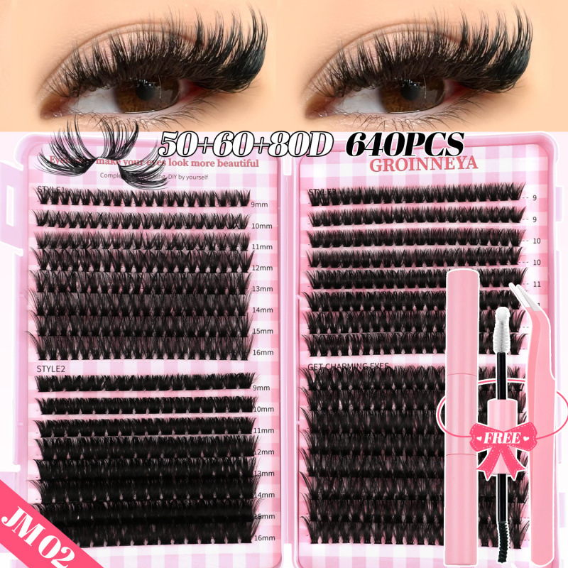European And American Christmas Dense Segmented High Volume False Eyelash Set 7