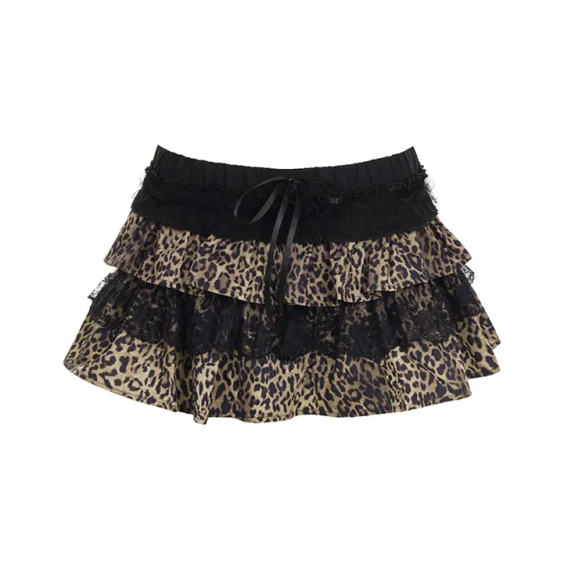 Dark Asian Punk Lace Stitching Bow Skirt Black - Shop at LoveMi