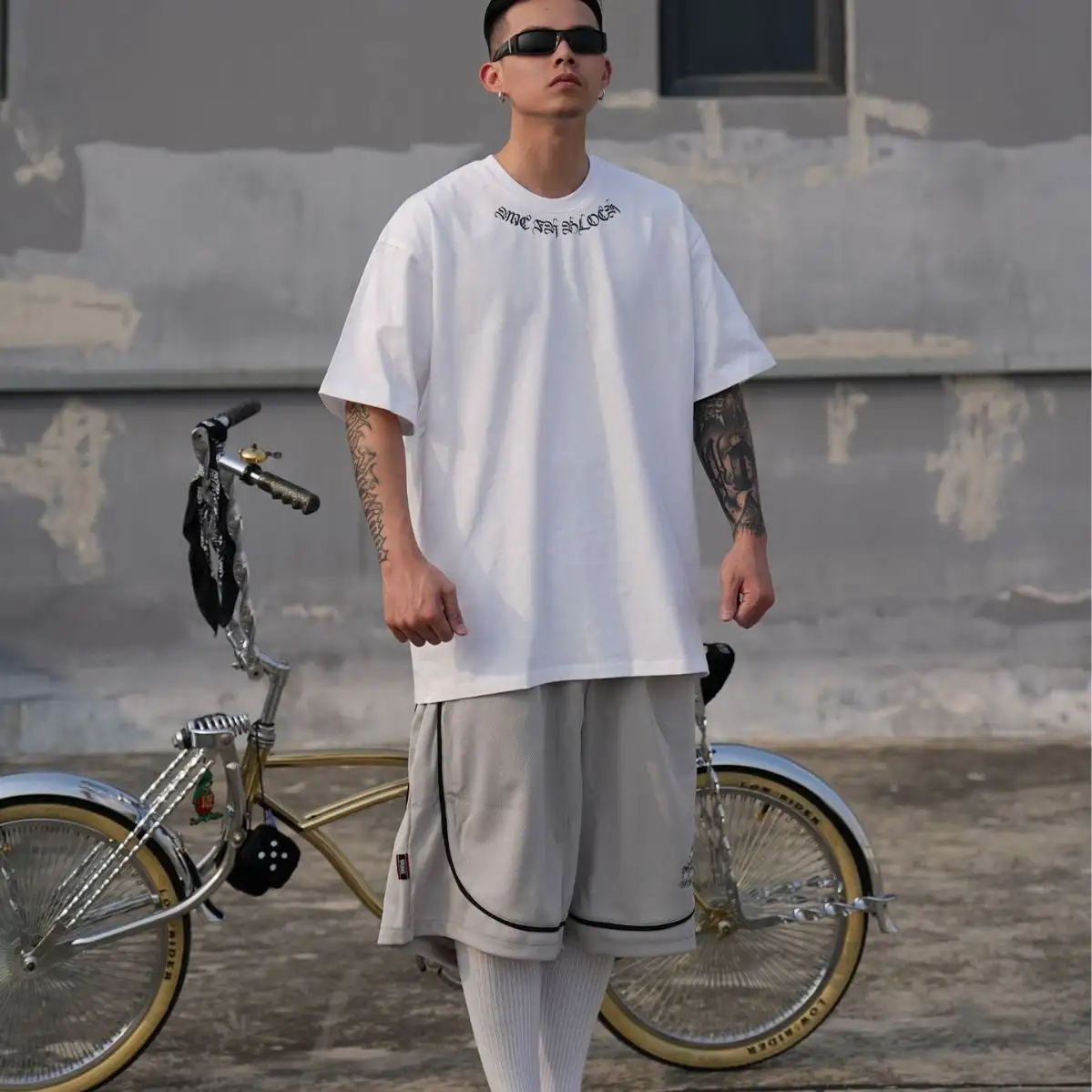Hip Hop Floral Printed Loose Short Sleeve T-shirt