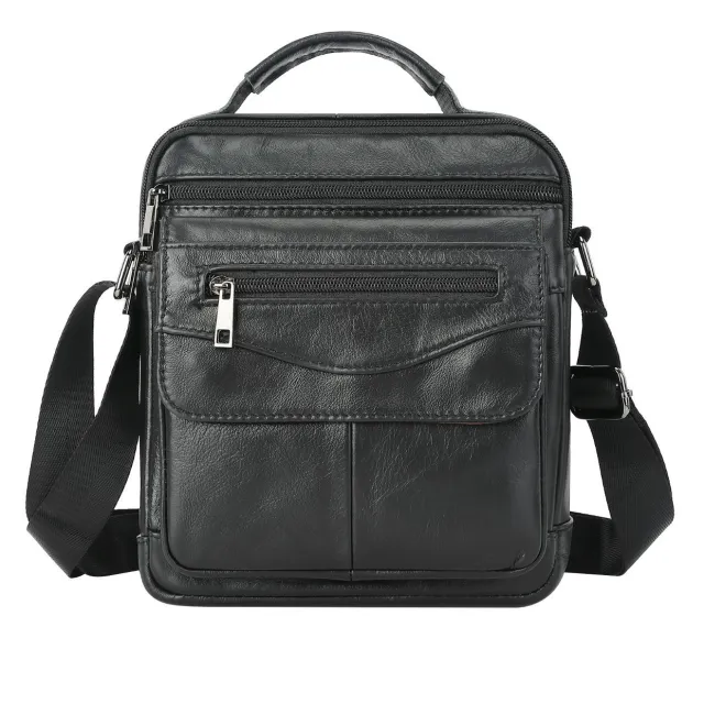 Men's Shoulder Bag First Layer Cowhide Black - Shop at LoveMi