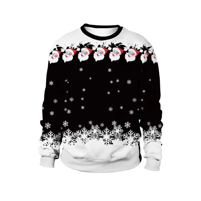 Women's Christmas Animal Print Pullover Round Neck Couple Sweater Sb102 062 Xl - Shop at LoveMi