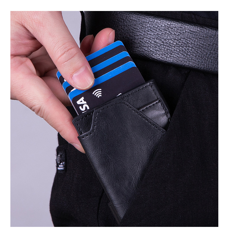 Portefeuille compact porte-monnaie intégré homme femme