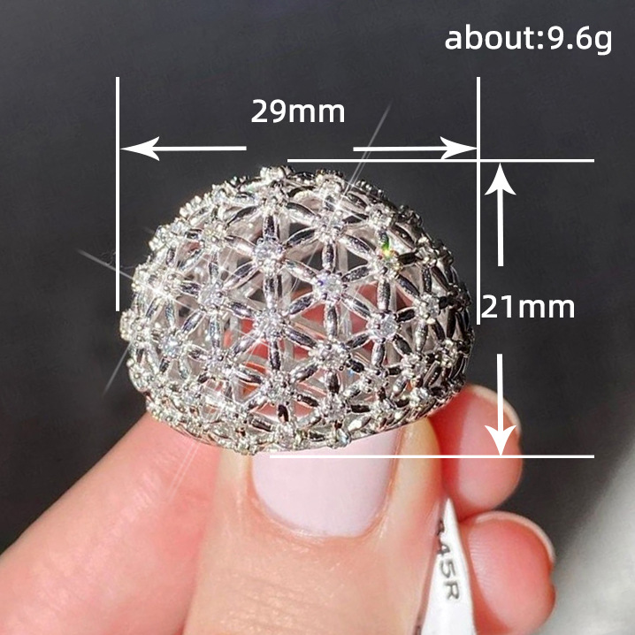 Light-luxury Intricately Carved Statement Ring For Women