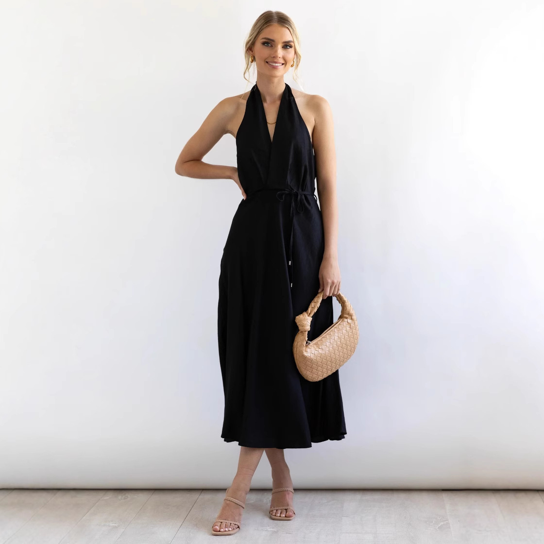 Women's New Halterneck Sexy Backless Dress