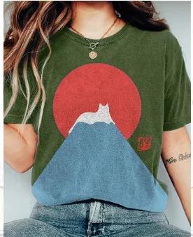 Digital Printing Casual Trend Casual T shirt O2Z571427001 - Shop at LoveMi