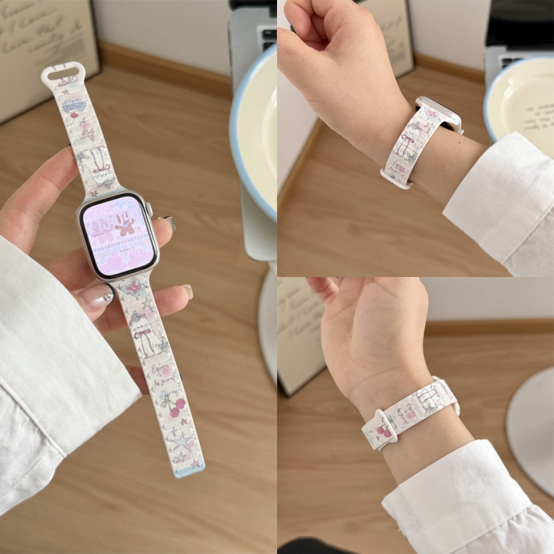 Illustrated Silicone Magnetic Watch Strap