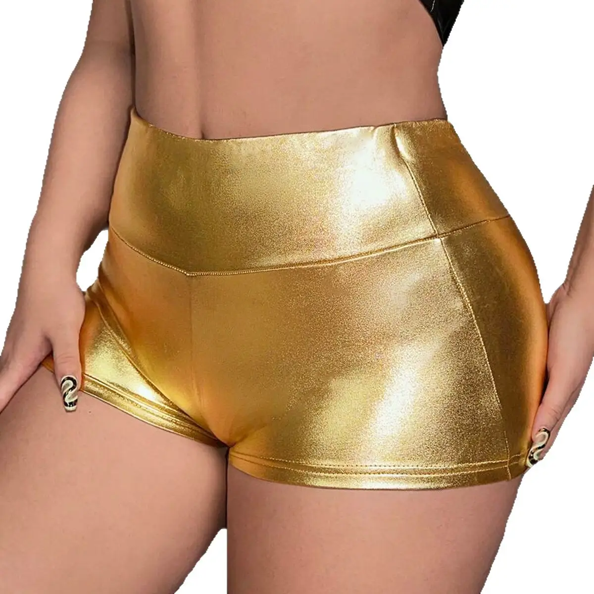 Hip-hugging PU Leather Women's Shorts