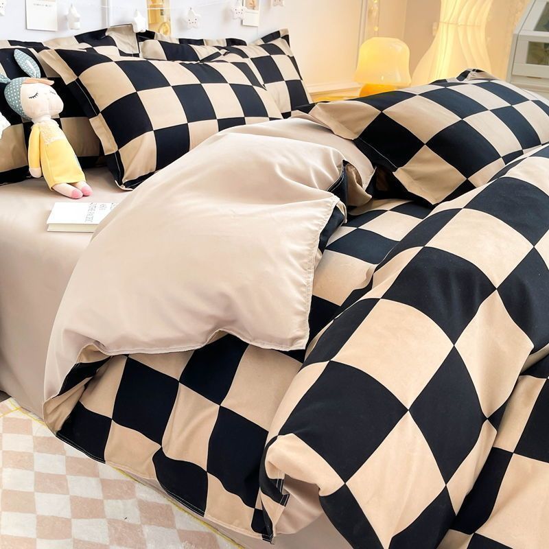 Pastoral Style Fresh Bed Sheet And Duvet Cover Four-Piece Set Washable