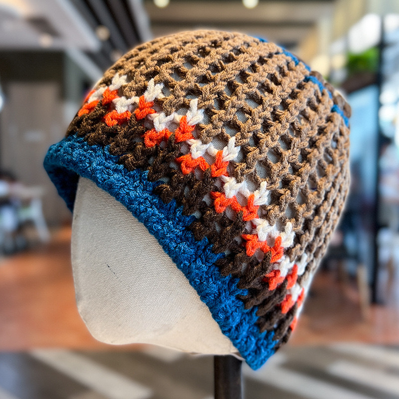 Women's Handmade Knitted Earflaps Woolen Cap