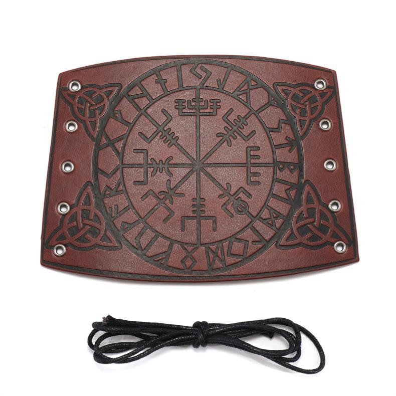 Title 3, Leather Arm Guard Retro Nordic Viking Totem Pun...