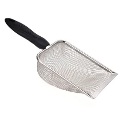Stainless Steel Fine Hole Sand Leakage Shovel Cat Supplies - Steel Colour - View 1