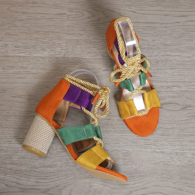 High Heel Chunky Heel Women's Strap Sandals High Heels Color 38 - Shop at LoveMi