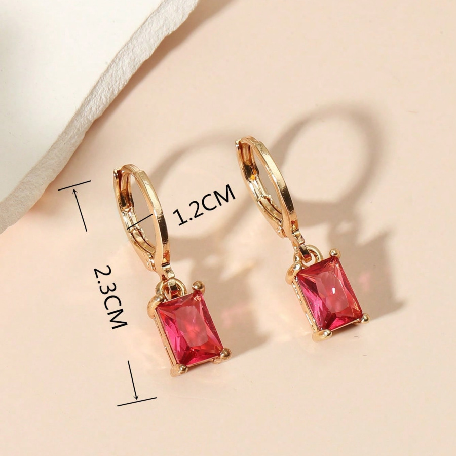 Minimalist Square Zircon Earrings