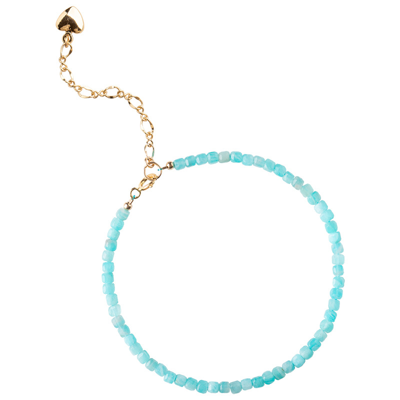 2mm Very Fine Natural Amazonite Elements Small Bracelet