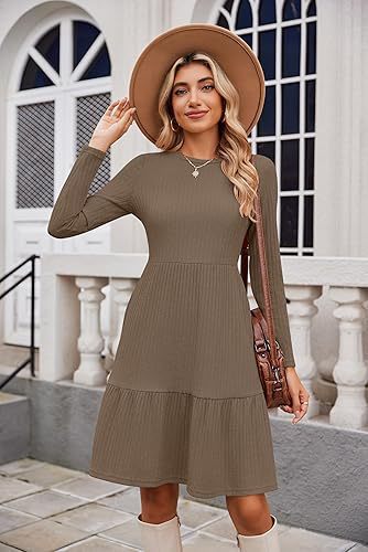 Women's Round Neck Fashion Casual Dress