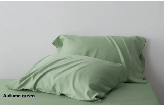 Solid Color Pillowcase Envelope Pillow Core Protection Single Pillowcase Autumn Fragrance Green - Shop at LoveMi