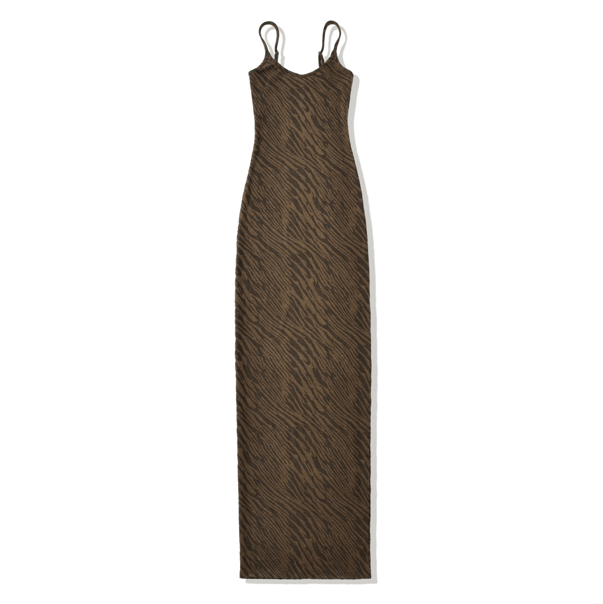 Fitted Waist, Hip-hugging Long Skirt Sexy Sassy Leopard-print Strap Dress 3