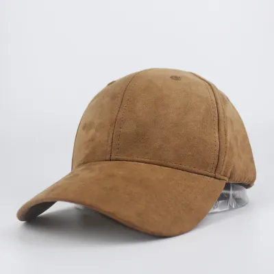 Suede Baseball Hat Solid Color Peaked Hat Black Brown Summer Sun Hat