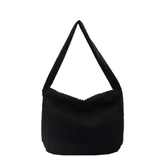 Stylish Good Texture Simple Casual Large Capacity Shoulder Underarm Bag Black - Shop at LoveMi