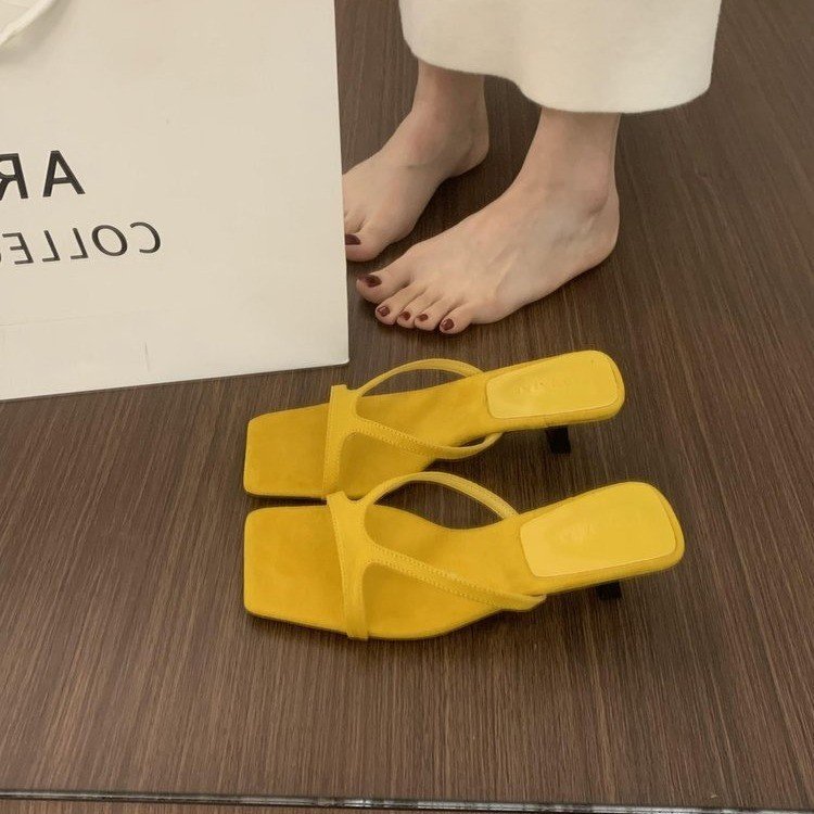 Womens French-style High-heeled Casual Sandals