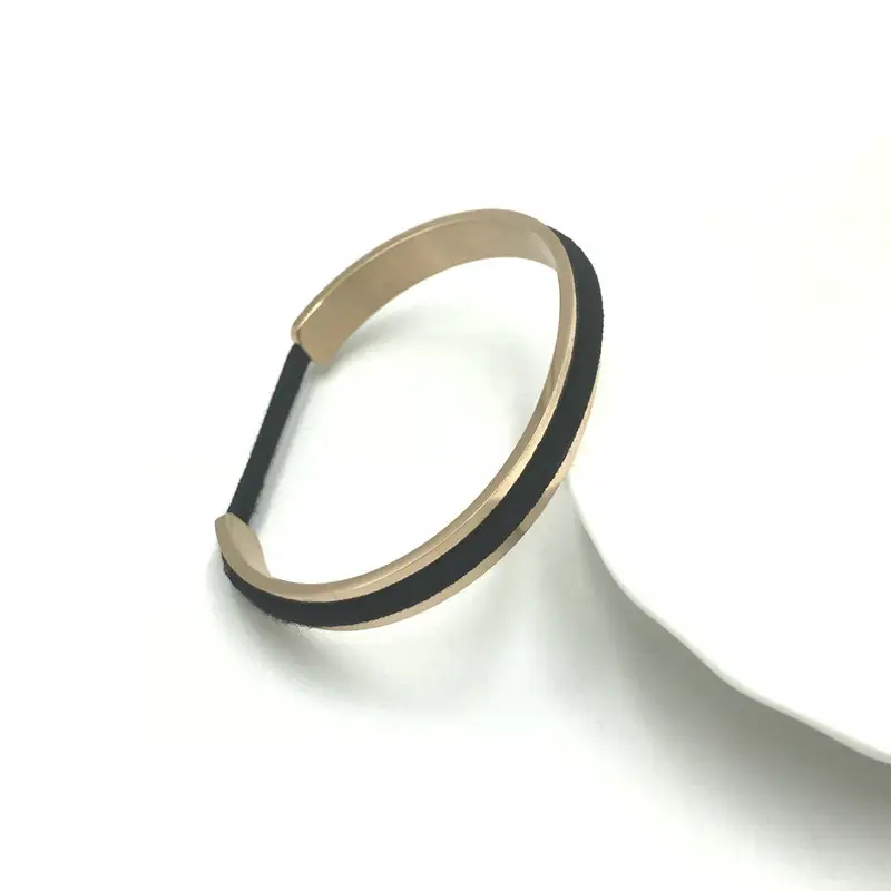Simple Stainless Steel Opening Bracelet Wearable Rubber Band