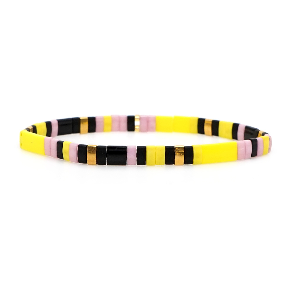 Simple Artistic Retro Bohemian Seaside Beach Style Tila Beads Popular Women's Bracelet