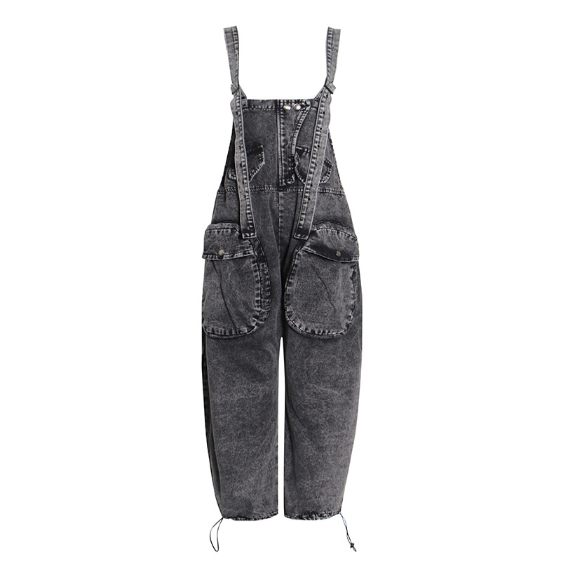 Title 3, Personality Street Tooling Style Overall Jeans ...