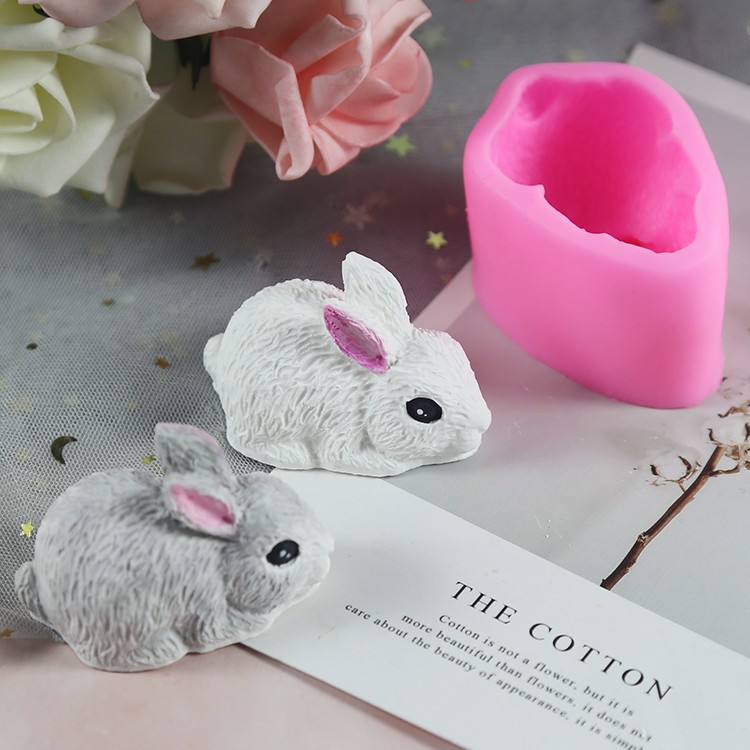 Title 6, Rabbit Fondant Silicone Mold Car Aromatherapy G...