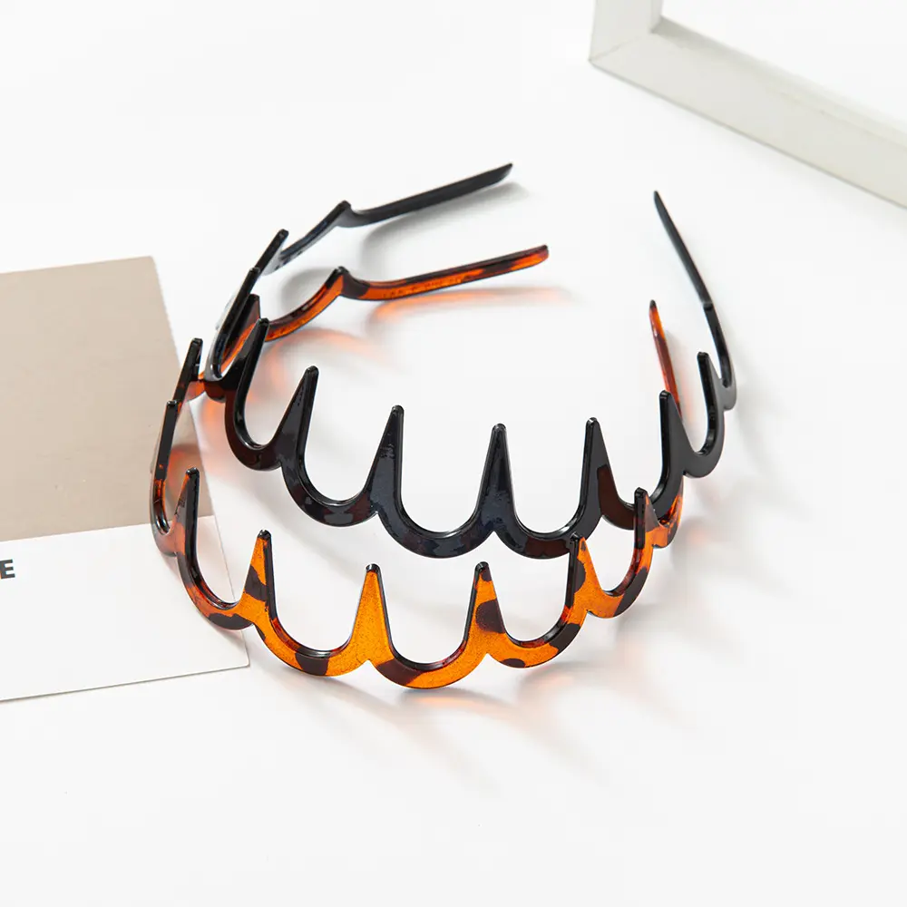 Headdress Wave Face Wash Toothed Non-slip Headband