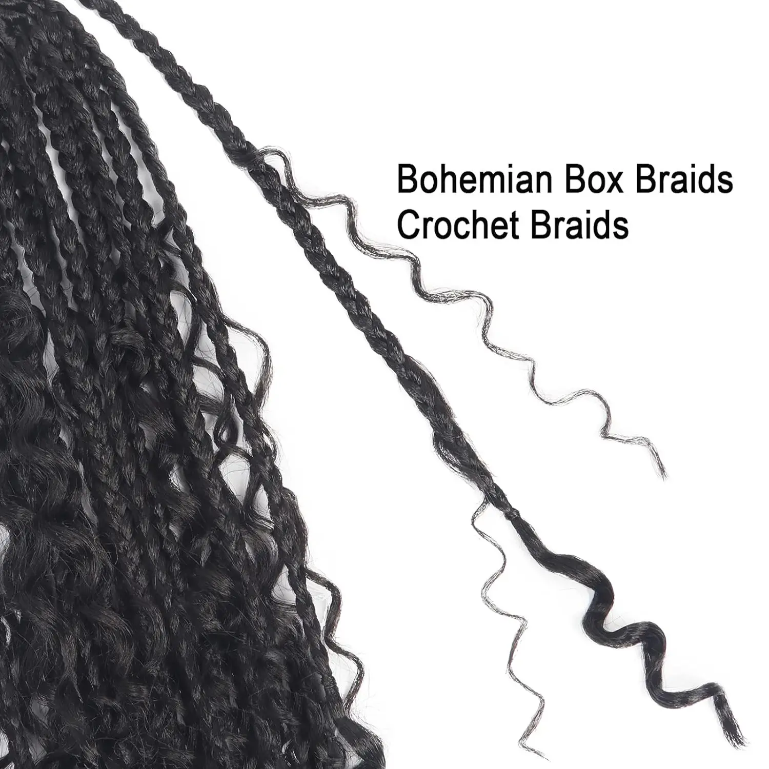 Chemical Fiber Hair Three-strand African Braid Crochet