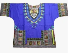 African T-shirt Short Sleeved Men's Top - Omdt11230675-S - View 1