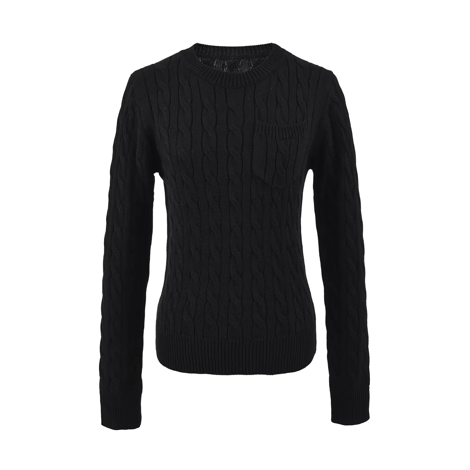 Korean-style Relaxed Versatile Purple Sweater For Petite Women