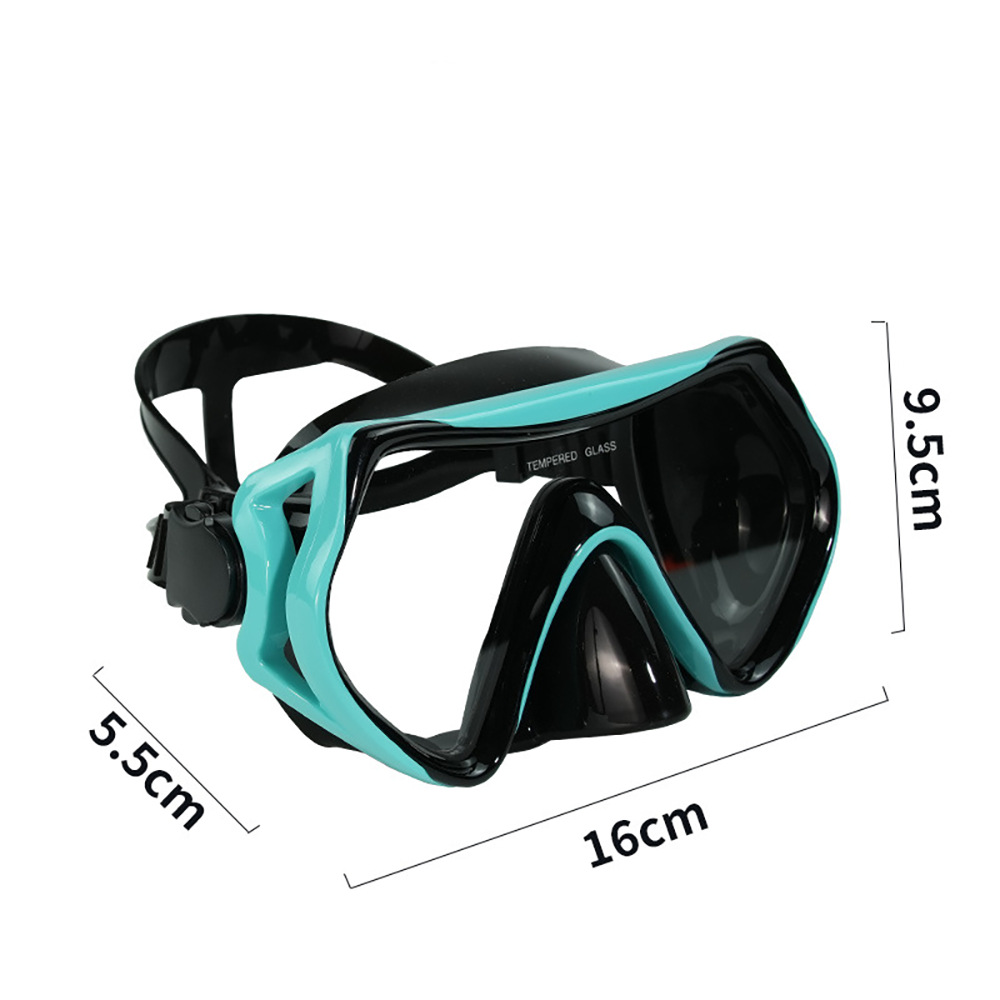 Adult diving mask set with snorkel and breathing tube (free