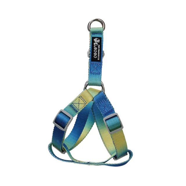 Pet Gradient Color Out Dog Leash Leash Set Single Chest Back Yellow Blue - Shop at LoveMi