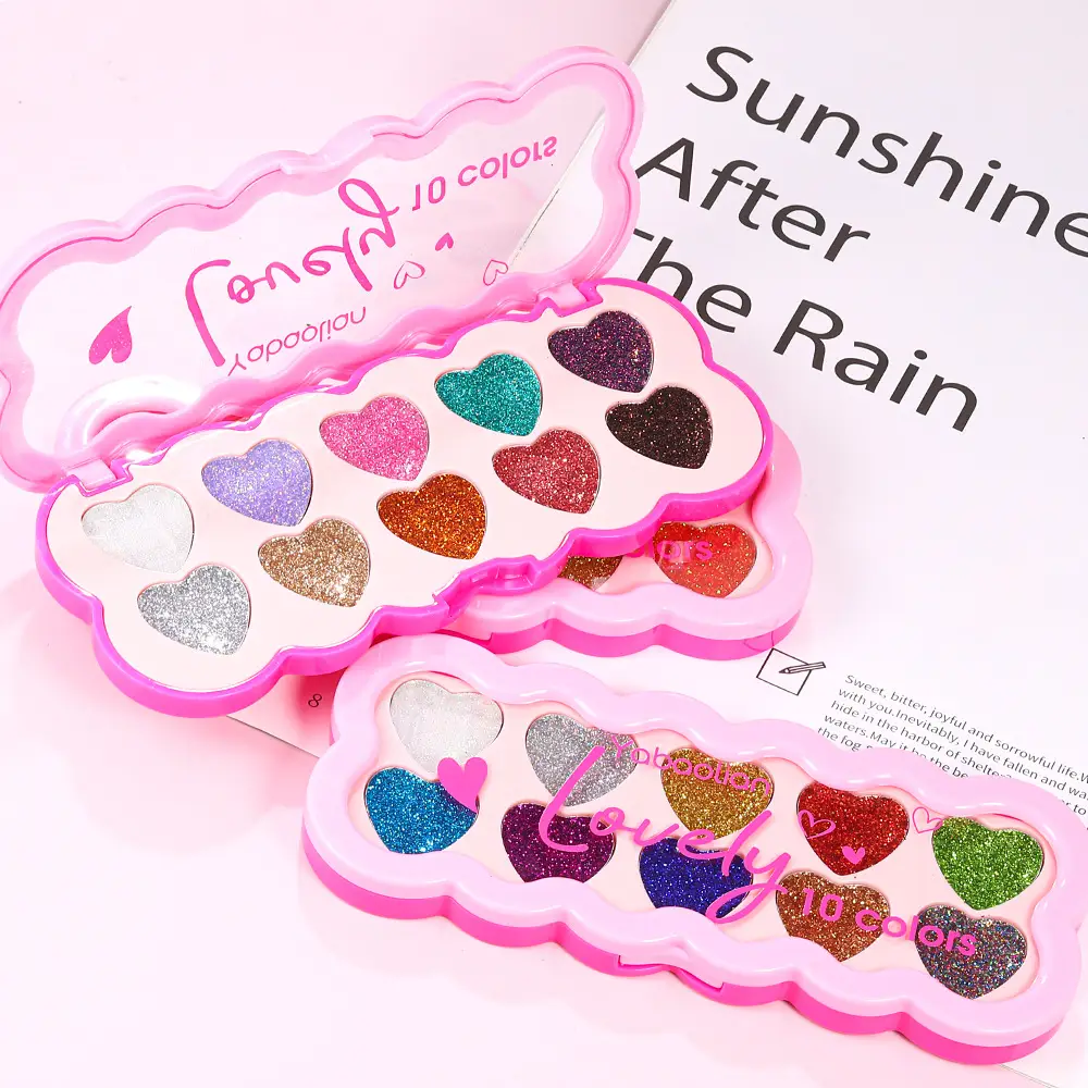 Pearlescent Heart Ten-color Sequins Eye Shadow