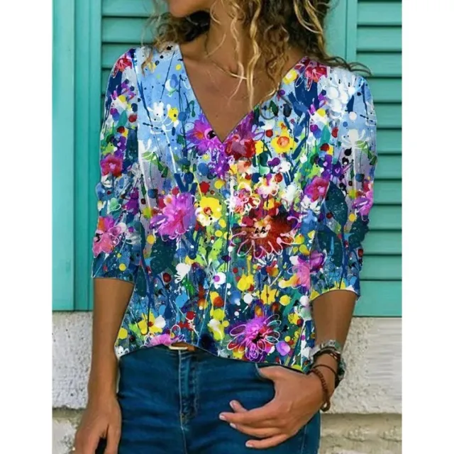 Street Popular Autumn And Winter New Women's Tops Printed Long Sleeve Element 7 2Xl - Shop at LoveMi